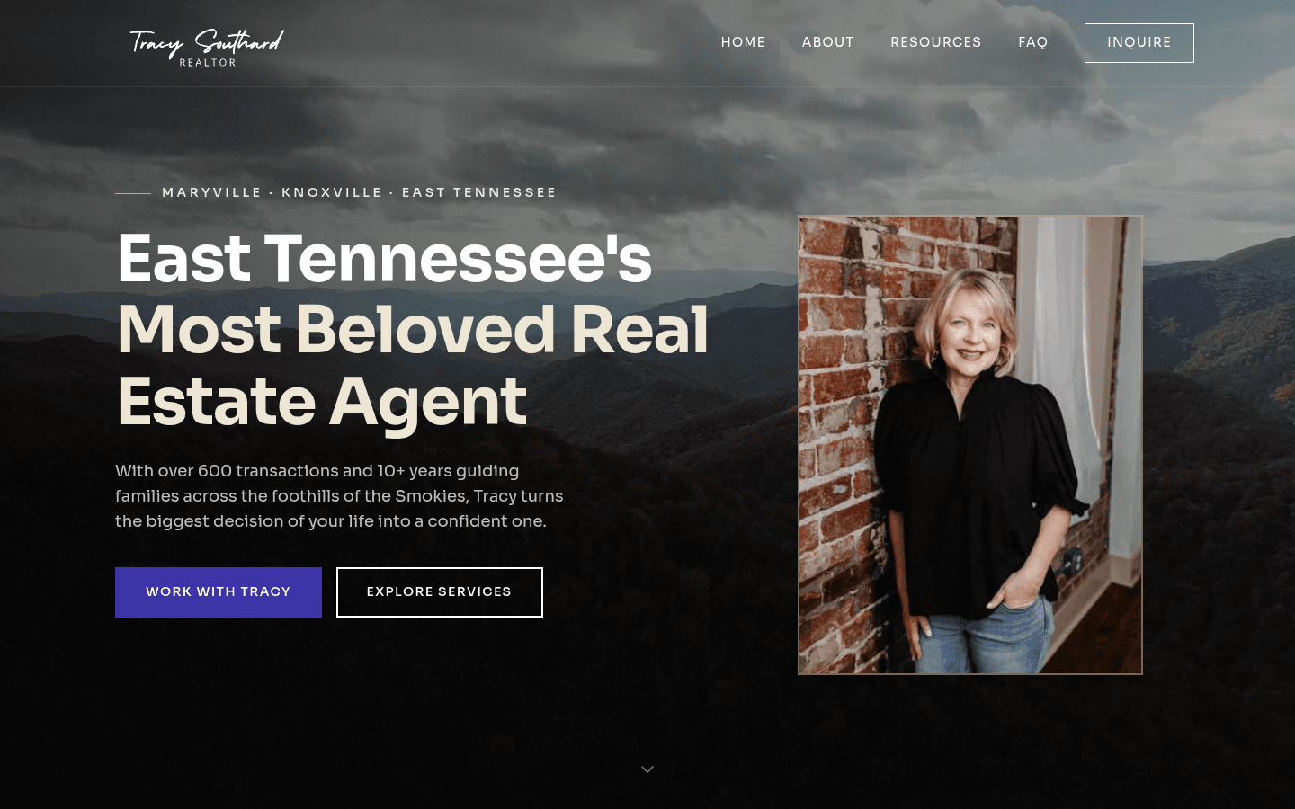 Tracy Southard Realtor website screenshot